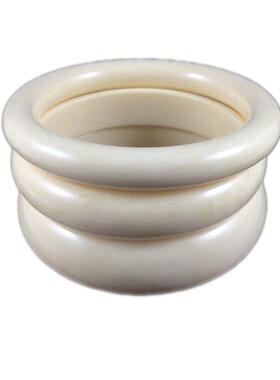 精美高仿河马牙鱼牙象牙果手镯纯白精美韩版时尚饰品圆条