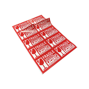 不干胶贴纸易碎品英文标签贴纸 快递物流易碎标警示语贴Fragile Label标贴标识跨境国际物流亚马逊入仓唛头