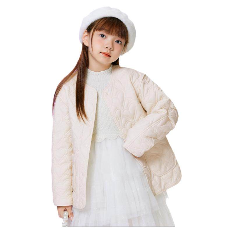巴拉巴拉女童加厚棉服中大童外套中长款儿童保暖棉衣冬装新款童装