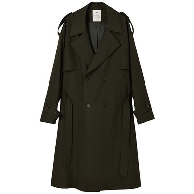 w2x高密加捻细斜纹风衣男中长款