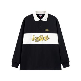 JOYRICH美式复古宽松休闲经典复刻拼色POLO卫衣25秋新品男女同款