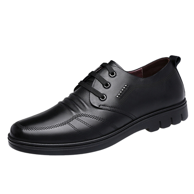 老人头秋季韩版系带正装休闲皮鞋