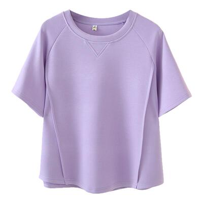 大码胖mmt恤夏短袖显瘦遮肚上衣