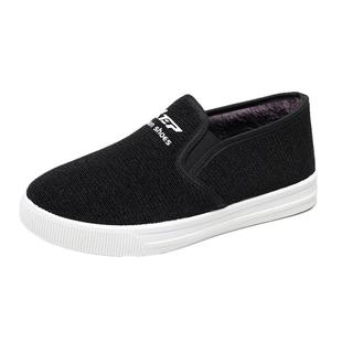 棉鞋女秋冬季新款加绒一脚蹬厚底防滑保暖鞋外穿运动中老年妈妈鞋