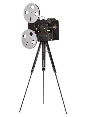 复古电影放映机模型摆件老式电报机无线电台发报机摄像机大型道具