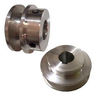 皮带轮单槽 铝pu聚氨酯圆皮带滑轮 绿色橡胶传送带脱粒机带轮大全