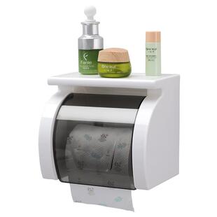 卫生间厕所纸巾盒浴室壁挂纸巾架防水卷纸盒免打孔厕纸盒卷纸架筒