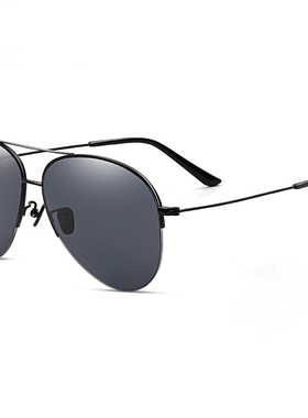 上丞偏光太阳镜男士纯钛半框超轻