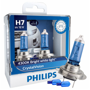 飞利浦4300K银战士汽车卤素灯泡H1H3远光H7H11近光H4一体大灯9005