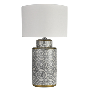 东方巴黎青花瓷“花轮”卧室床头灯高级感别墅青花瓷陶瓷台灯新款