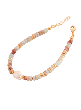 A天然石串珠叠戴手链温柔新国风