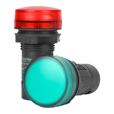 施耐德指示灯XB2BVM3LC信号灯M4 M5 220V绿B3 B4 B5LC 24V红黄380