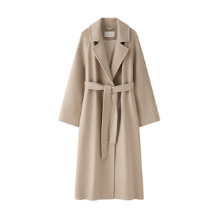 TEASEL「INFINITY ALXA」14.5微米ROW风单面带里衬纯山羊绒大衣