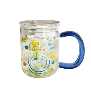 玻璃杯可爱少女心玻璃杯大容量加厚带盖水杯高颜值家用办公室泡茶