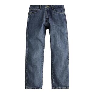 【自营】Wrangler/威格RW系列男宽松直筒水洗牛仔裤复古做旧长裤