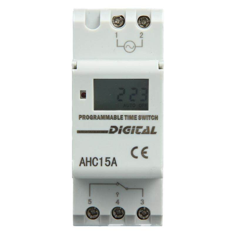 AHC15A导轨式时控开关电子时间HTC15A定时器可编程控制器计时220V