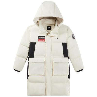 [四防]红色新年衣服安踏儿童长款羽绒服热返男童2025冬季新款外套