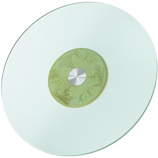 转盘餐桌家用带旋转底座圆桌面钢化玻璃圆盘台面