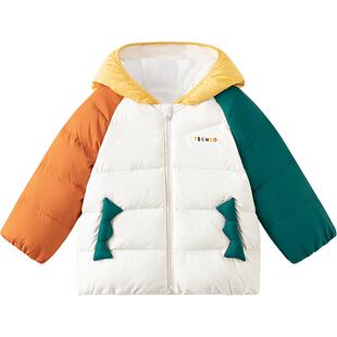 英氏儿童三防羽绒服冬季保暖超韧绒男宝冬装男童秋冬童装加厚外套