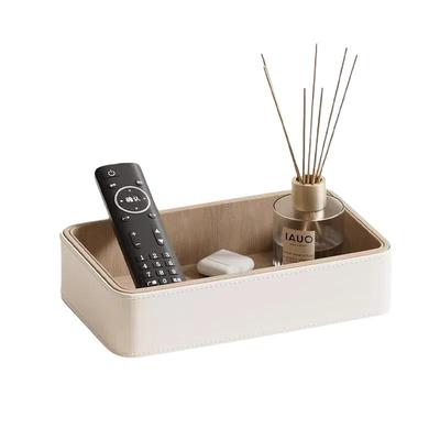 奶油风桌面收纳盒托盘