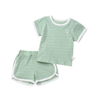 婴儿短袖套装纯棉透气夏季薄款男女童宝宝短裤衣服儿童分体两件套