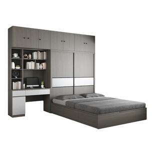 新榻榻米衣柜床一体小户型多功能现代简约1.8踏踏储物1.2米儿童床