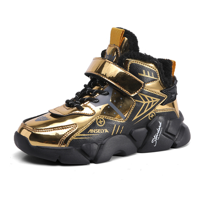 男童鞋子冬季雪地靴2024新款儿童运动鞋中大童男孩加绒保暖大棉鞋