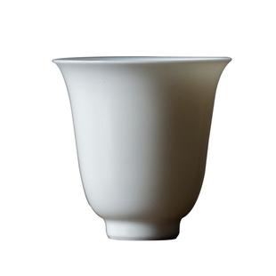 观岚杏白釉手工薄胎茶杯品茗杯茶杯小水杯陶瓷功夫茶具套装闻香杯