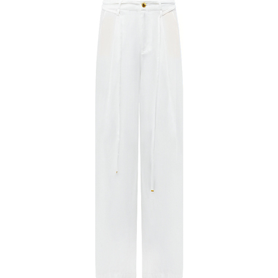 COCOBELLA高腰打褶阔腿裤