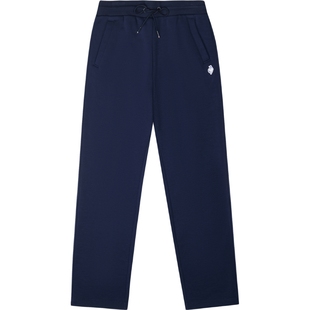 乐卡克法国公鸡秋冬季女款保暖直筒针织长裤加绒百搭系带舒适裤子