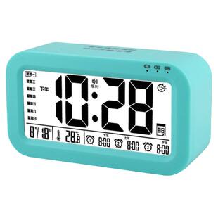 静音夜光充电音乐整点语音报时计时器闹钟断电记忆床头儿童学生