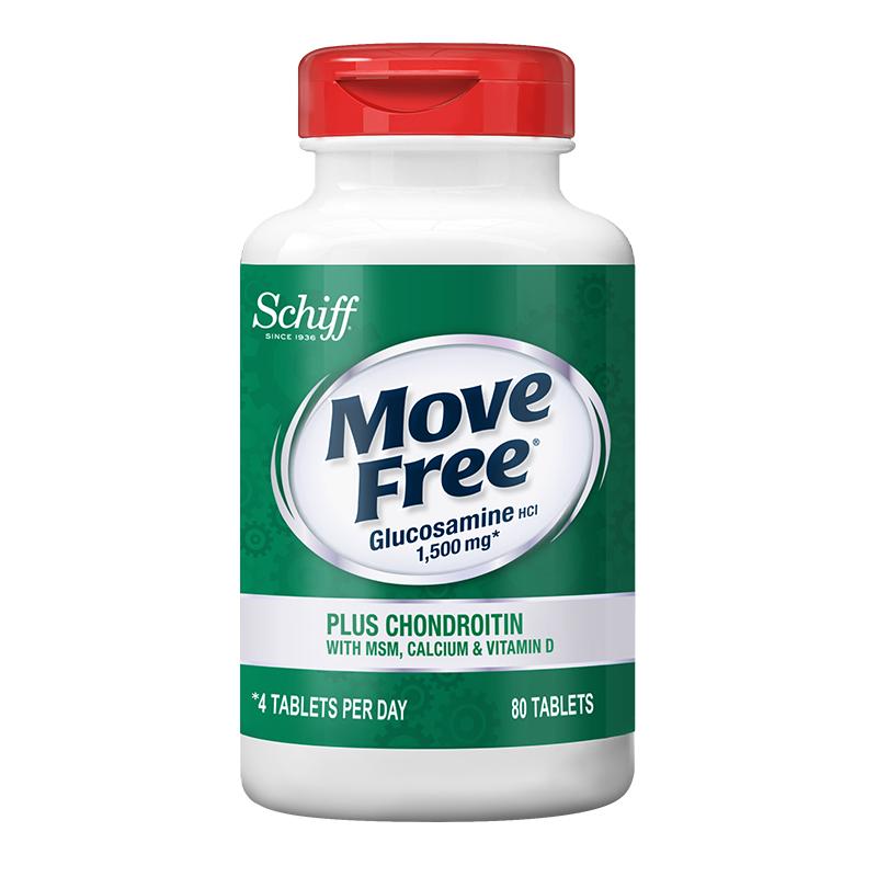 Move Free益节高钙氨糖软骨素维骨力中老年补关节+MSM+VD+钙 80粒