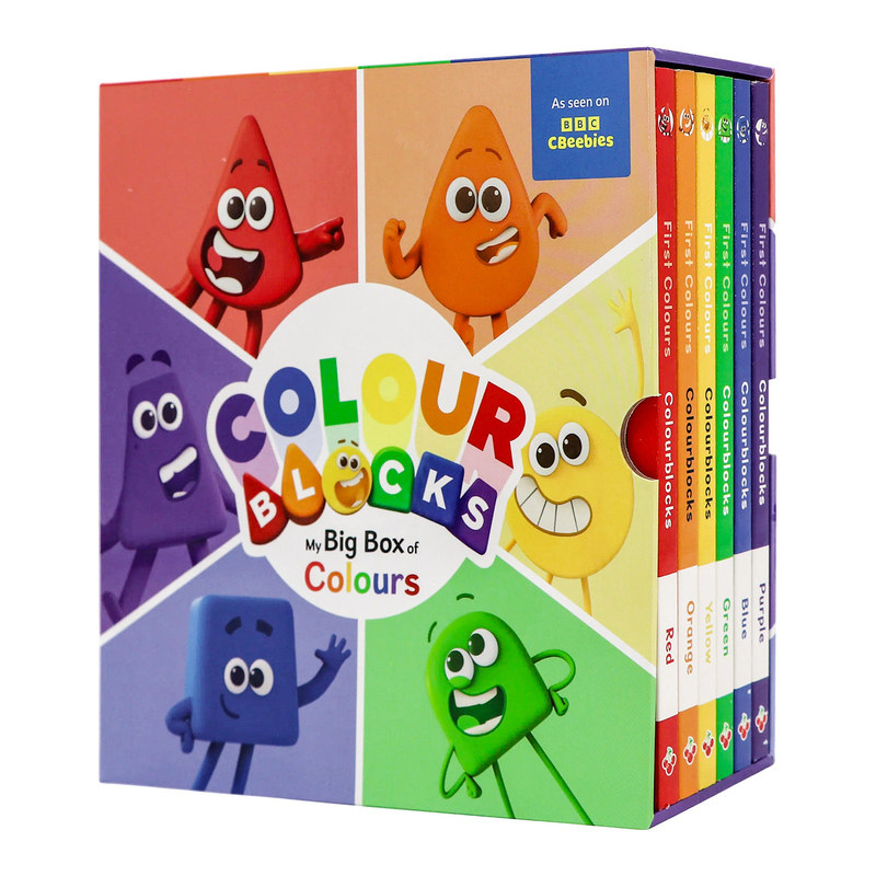 色彩积木6册礼盒装英文原版绘本 Colourblocks My Big Box of Colours 6 Books 色彩启蒙认知纸板书 幼儿英语早教图画书英文启蒙
