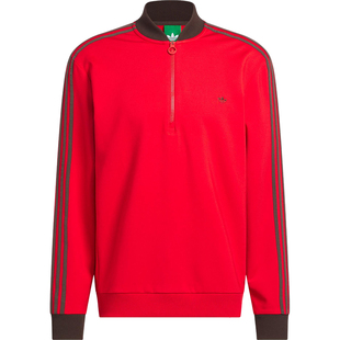 Adidas/阿迪达斯官方正品三叶草男女套头半拉链立领卫衣JW3945