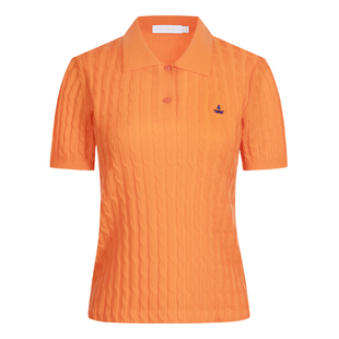 Navigare意大利小帆船2026春季新款针织短袖POLO衫女翻领T恤上衣