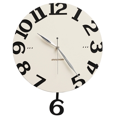 客厅餐厅创意钟表奶油简约风