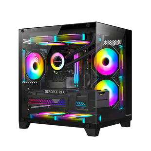 航嘉机箱S900沙尘暴mini小机箱全景箱MATX无立柱支持240水冷背线