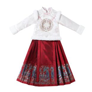 汉服秋冬女童2026儿童古风明制马面裙拜年服冬装新年衣服套装冬季