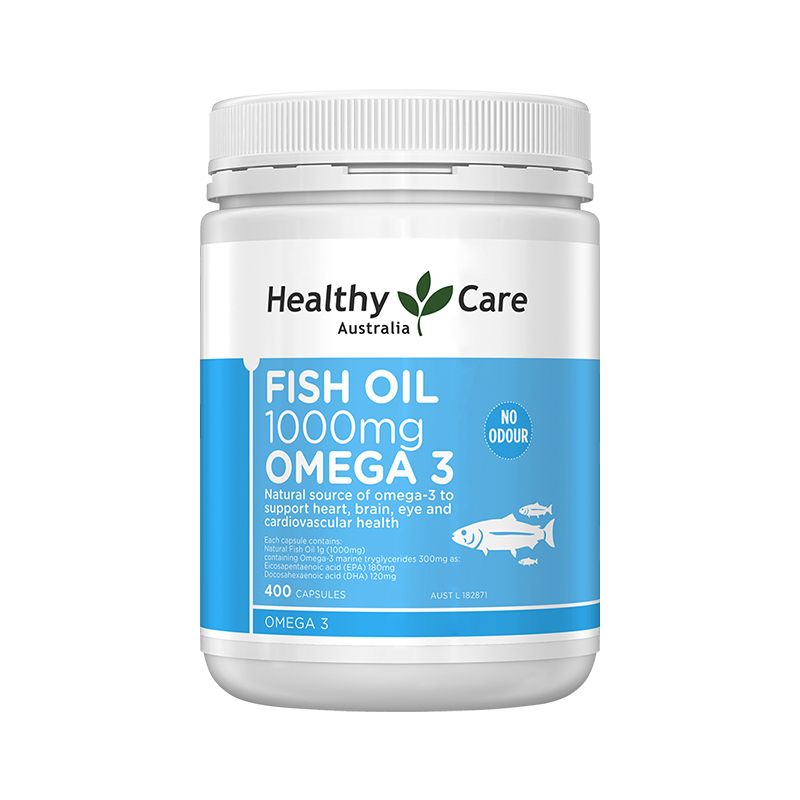 【自营】HealthyCare进口深海鱼油胶囊澳洲无腥鱼肝油中老年400粒