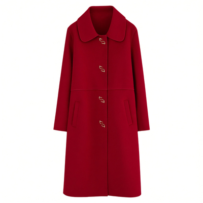 双面绒毛呢大衣胖mm秋冬新款