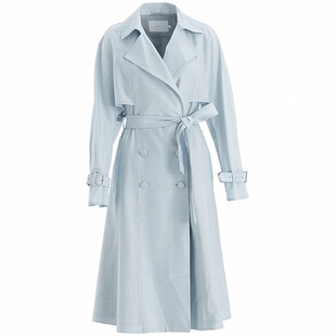 OBEG欧碧倩春复古英伦风风衣女中长宽松外套50501521