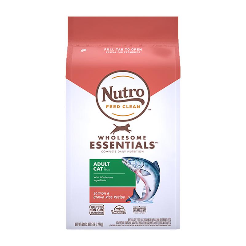 【自营】Nutro美士进口原肉猫粮三文鱼干粮2.27kg效期23年6月起