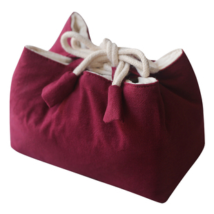 春泥手工加厚棉布收纳旅行包布袋茶具茶叶罐茶壶茶杯一壶两杯布包