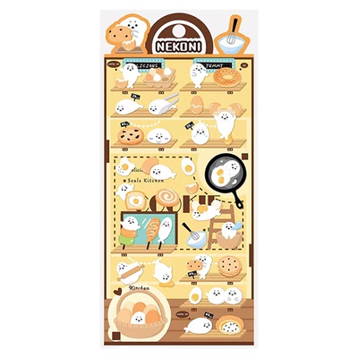 NEKONI软萌动物与食物贴纸