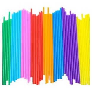 一次性彩色塑料吸管塔台模型100支幼儿园儿童手工DIY艺术管子26CM