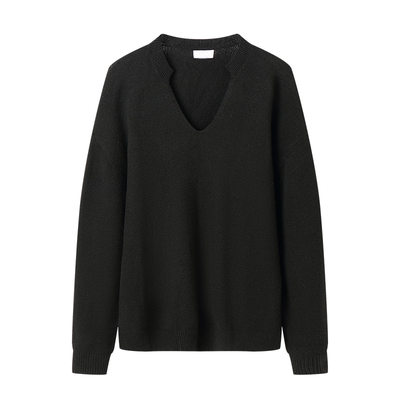 英伦单品V领打底毛衣针织衫