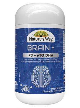 NaturesWay佳思敏脑力佳备考鱼油PS磷脂酰丝氨酸青少年补大脑DHA