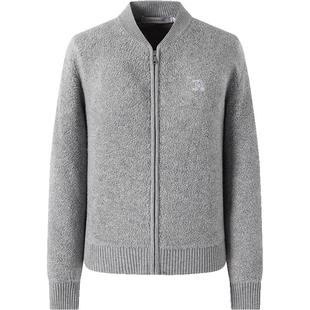 Navigare意大利小帆船女装短外套纯羊毛棒球领夹克宽松显瘦上装