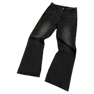 【Einsamer Richer】2021M暗黑水洗做旧微喇牛仔裤