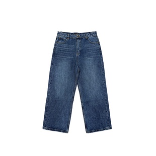 DUPU杜朴 棉纺重工水洗直筒牛仔裤 复古肌理阔腿裤